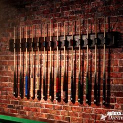 Billiard Cue Rack – Wall-Mount 12-Cue Display Rack
