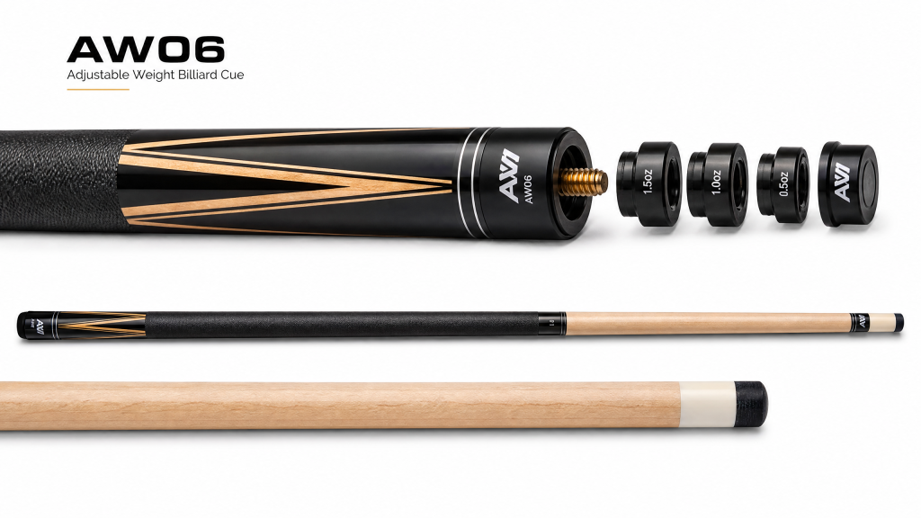 Adjustable Weight Billiard Cue AW06