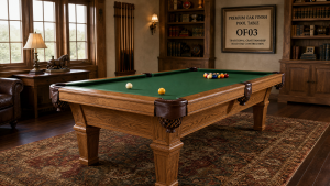 Premium Oak Finish Pool Table OF03