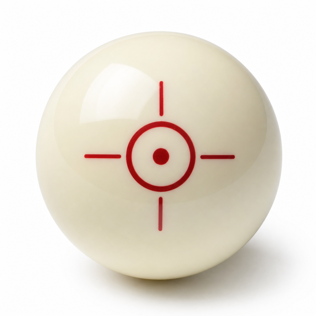 Training Cue Ball with Target Markings