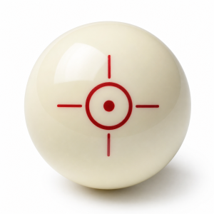 Training Cue Ball with Target Markings